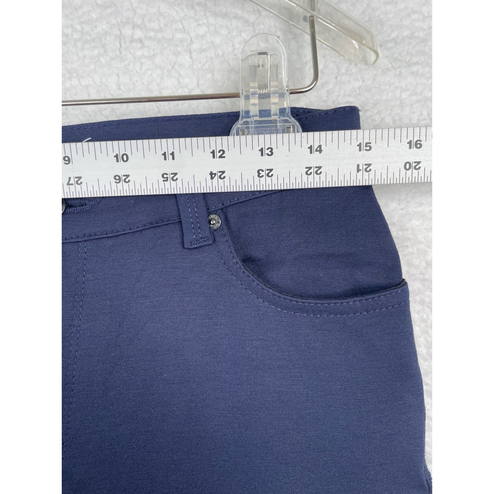 Gloria Vanderbilt Amanda Navy Blue Slimming Straight Leg Pants Womens 8 Studded - Picture 9 of 14